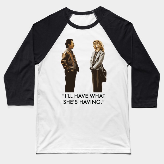 When Harry Met Sally Baseball T-Shirt by mariansar